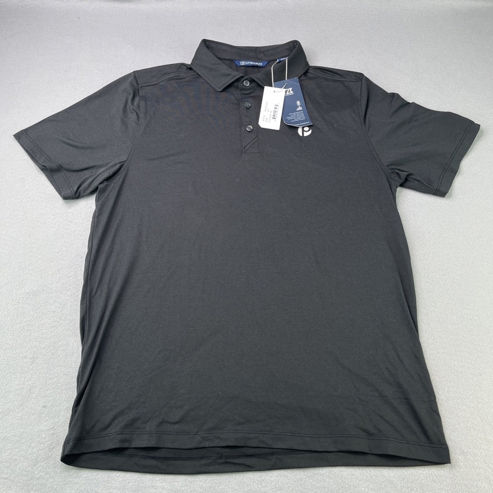 Cutter & Buck Mens Small Black Polo Short Short Sleeve Lightweight Casual NWT